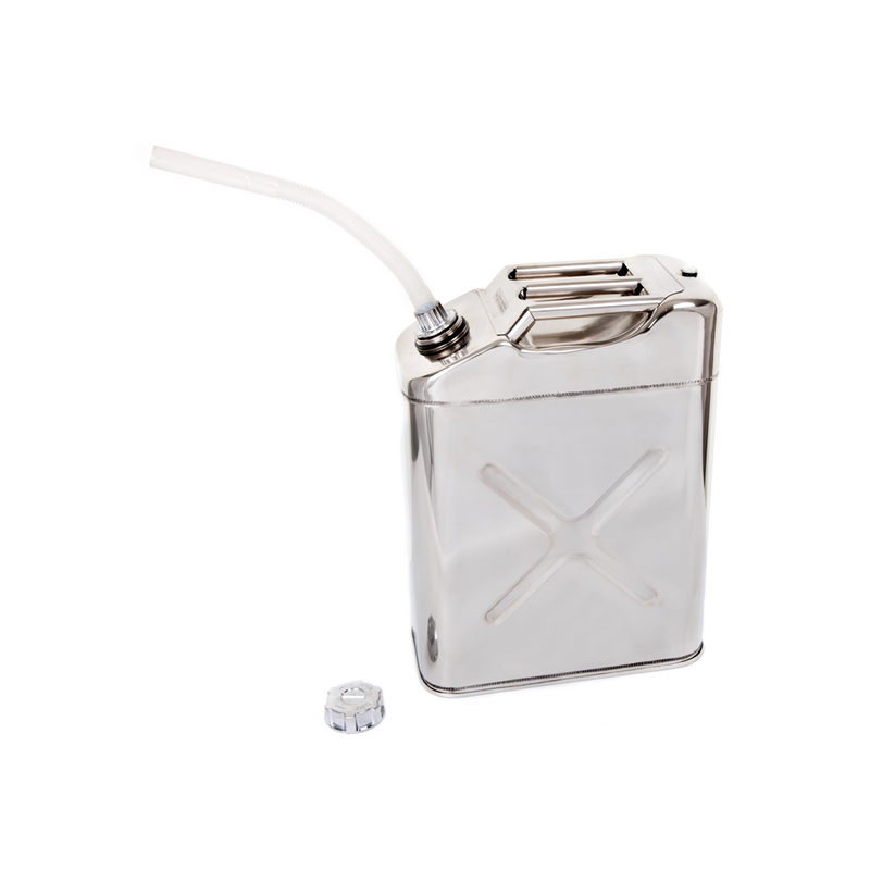 20 litre Stainless Steel Jerry Can with Screw Top & Built-in Spout