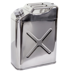 20 litre Stainless Steel Jerry Can with Screw Top & Built-in Spout